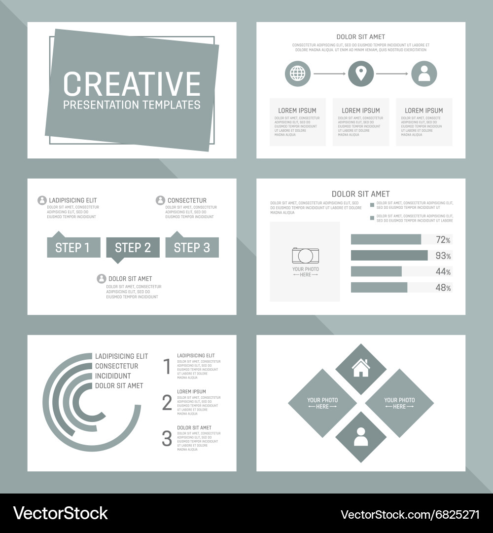 Template for multipurpose presentation Royalty Free Vector