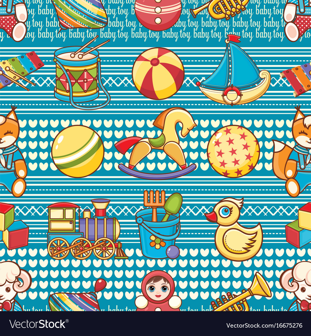 Child toy seamless pattern design element