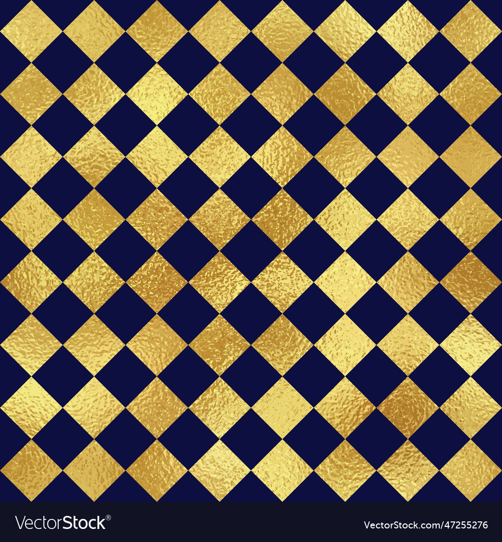 Gold Foil Chess Pattern