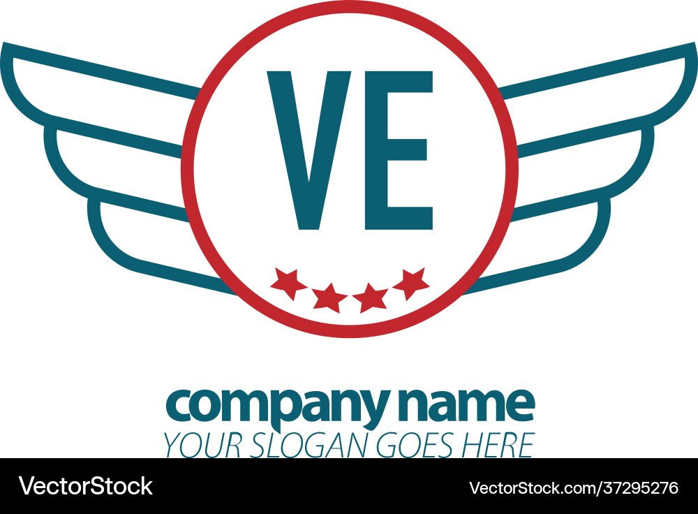Initial letter wing logo design template Vector Image