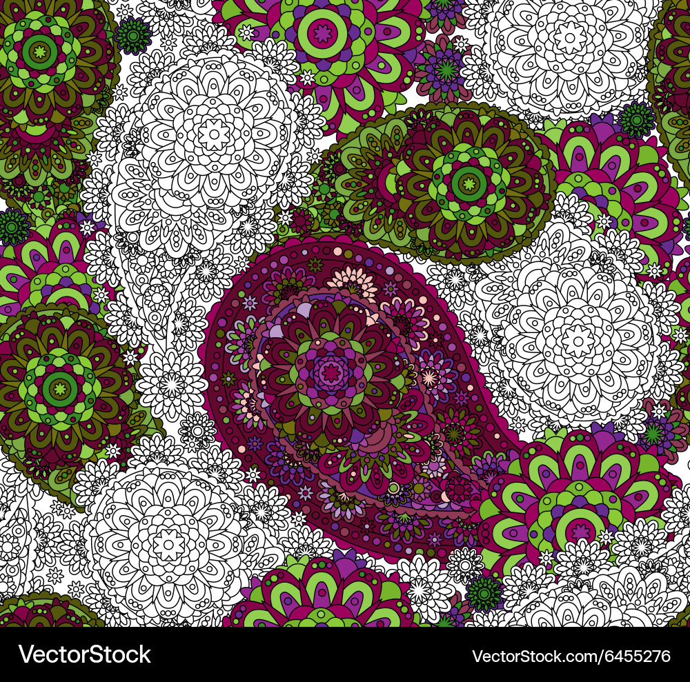Seamless pattern in eastern style ornate Vector Image