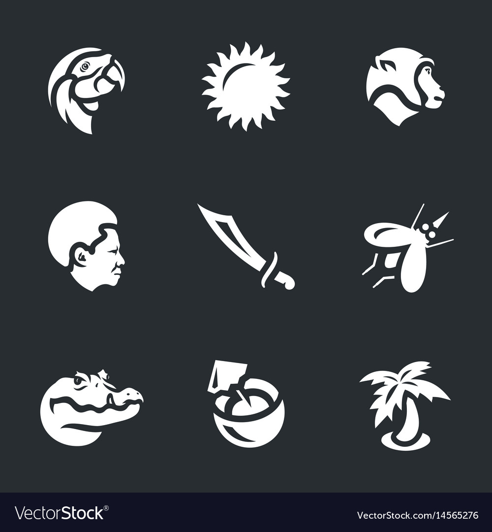 Set of tropics icons