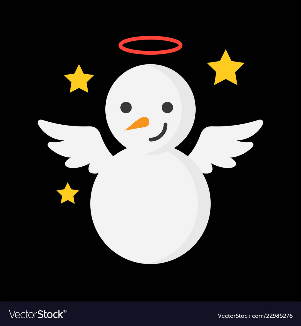 Snowman icon in flat design for use as material