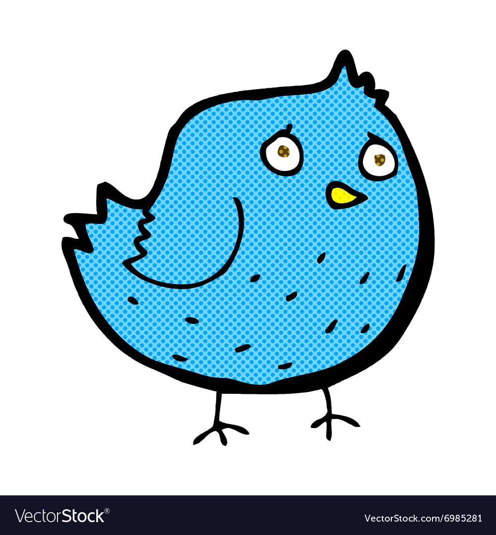 Comic cartoon bird Royalty Free Vector Image - VectorStock