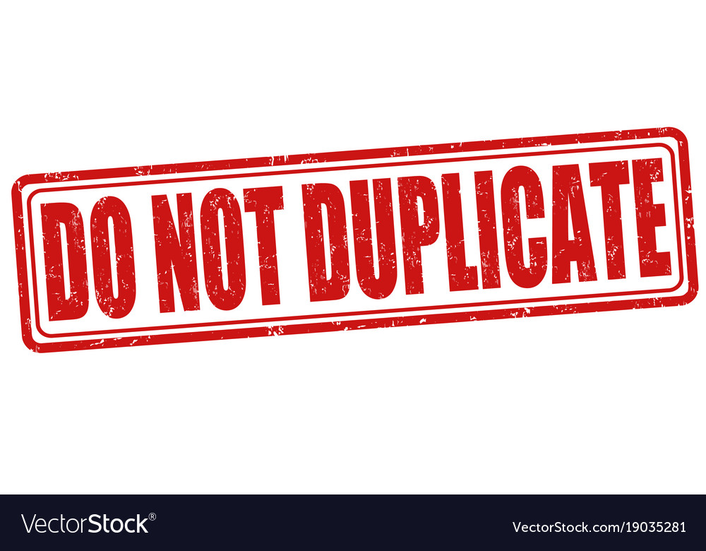 Do not duplicate stamp