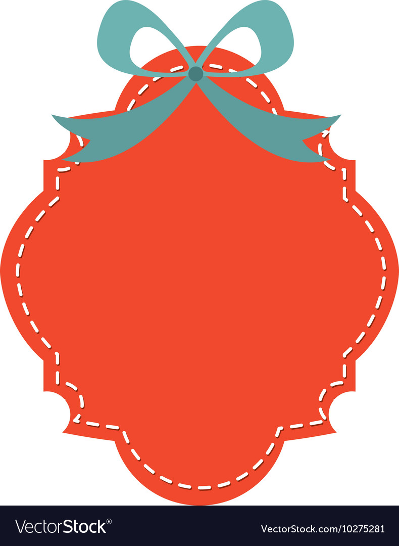 Frame with ribbon isolated icon design