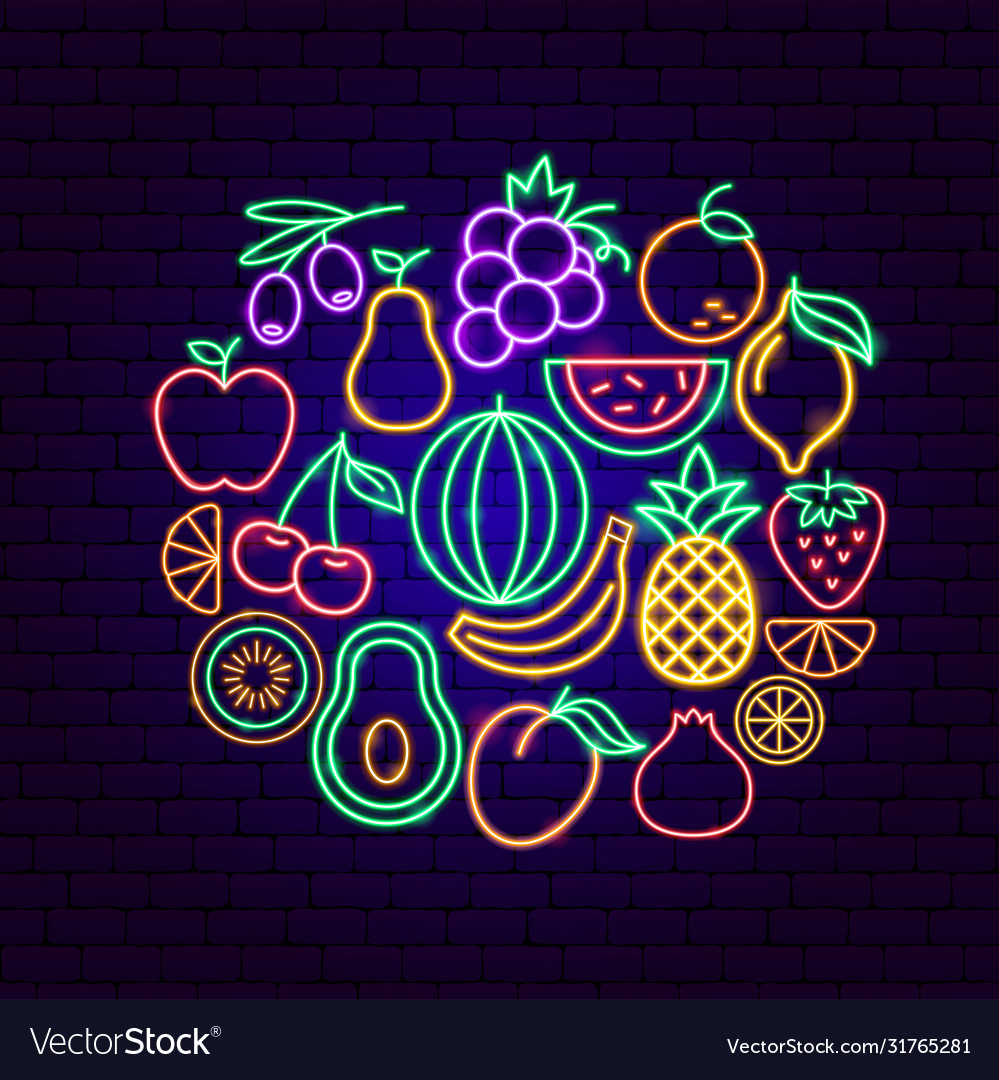 Fruit neon concept