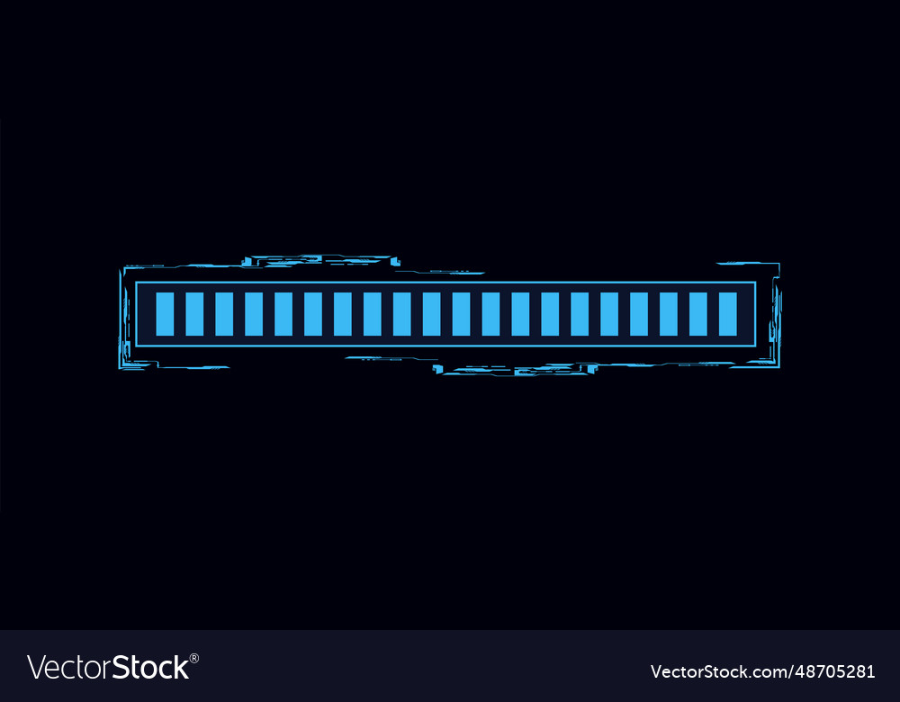 Futuristic loading frame for interface hud gui