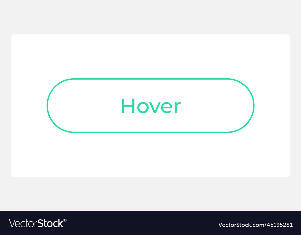Hover Register Taste ui Element Template vector image Hover Register Taste ui Element Template