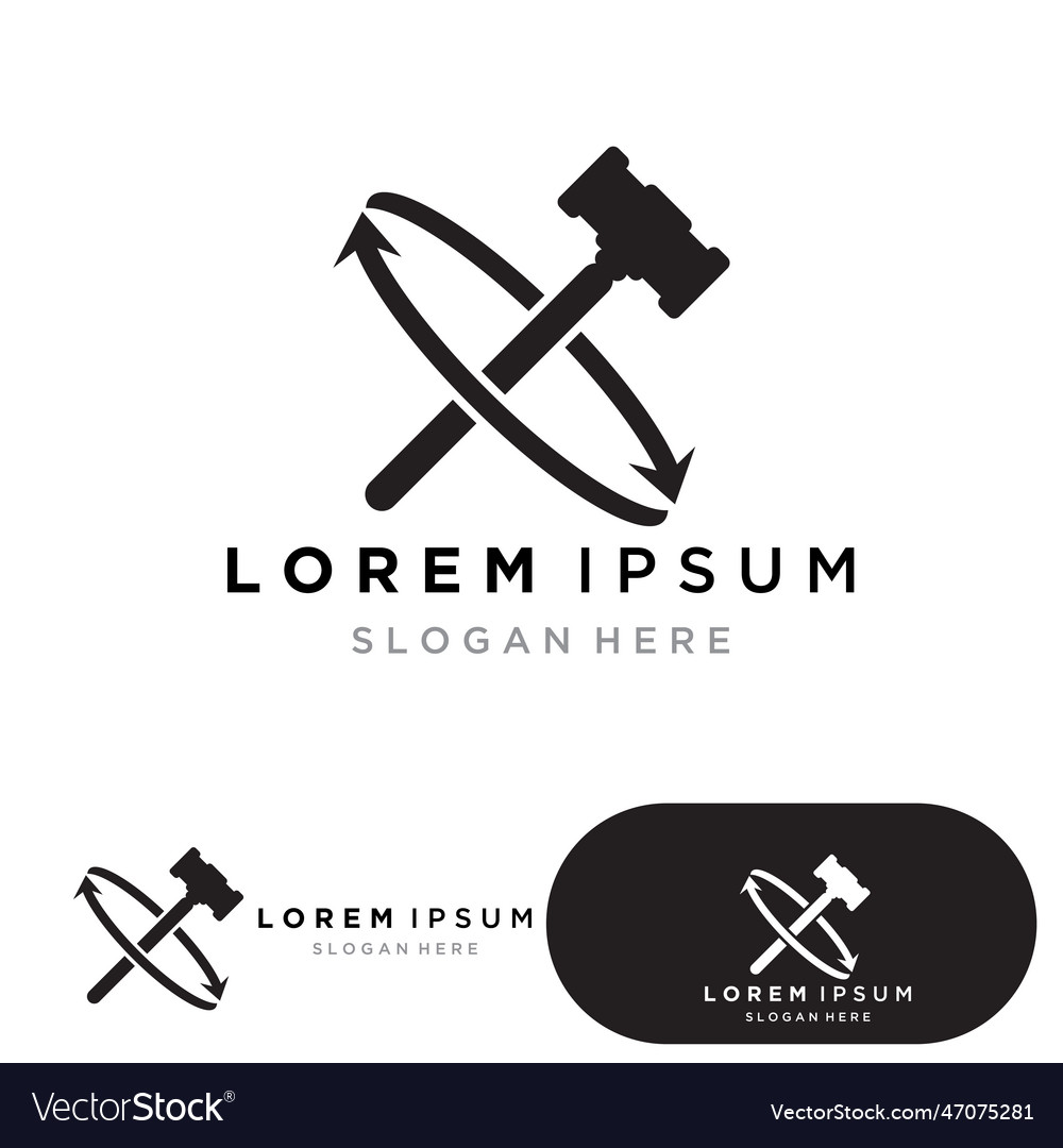 Law firm logo and icon design template