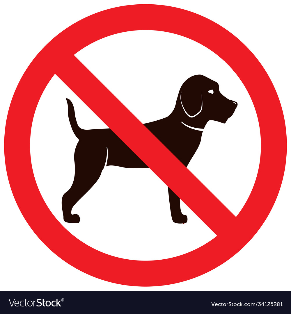 No dog signpet animal beaglecartoon character Vector Image