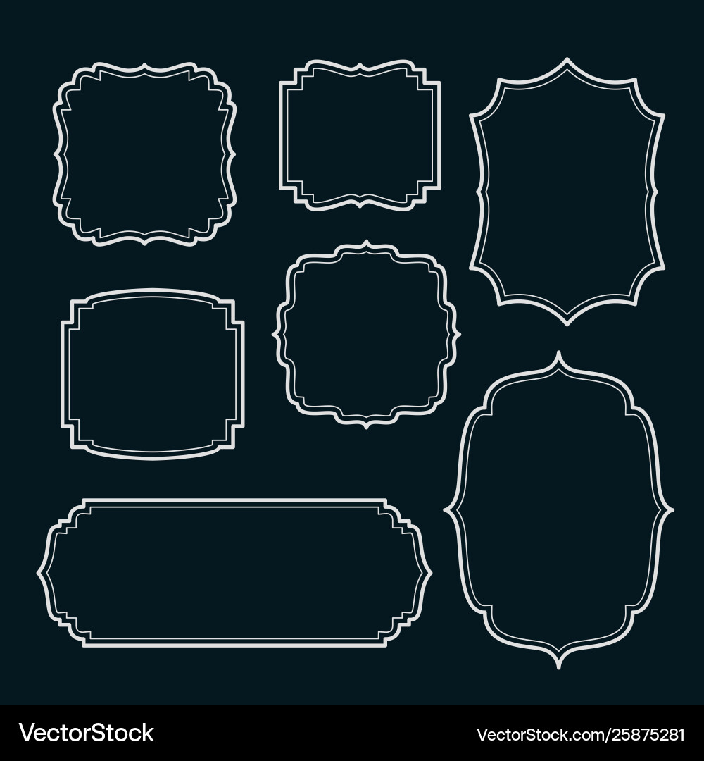 Set vintage frames and labels Royalty Free Vector Image