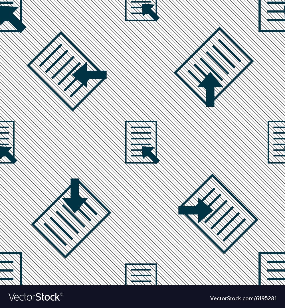 Text file sign icon document symbol seamless