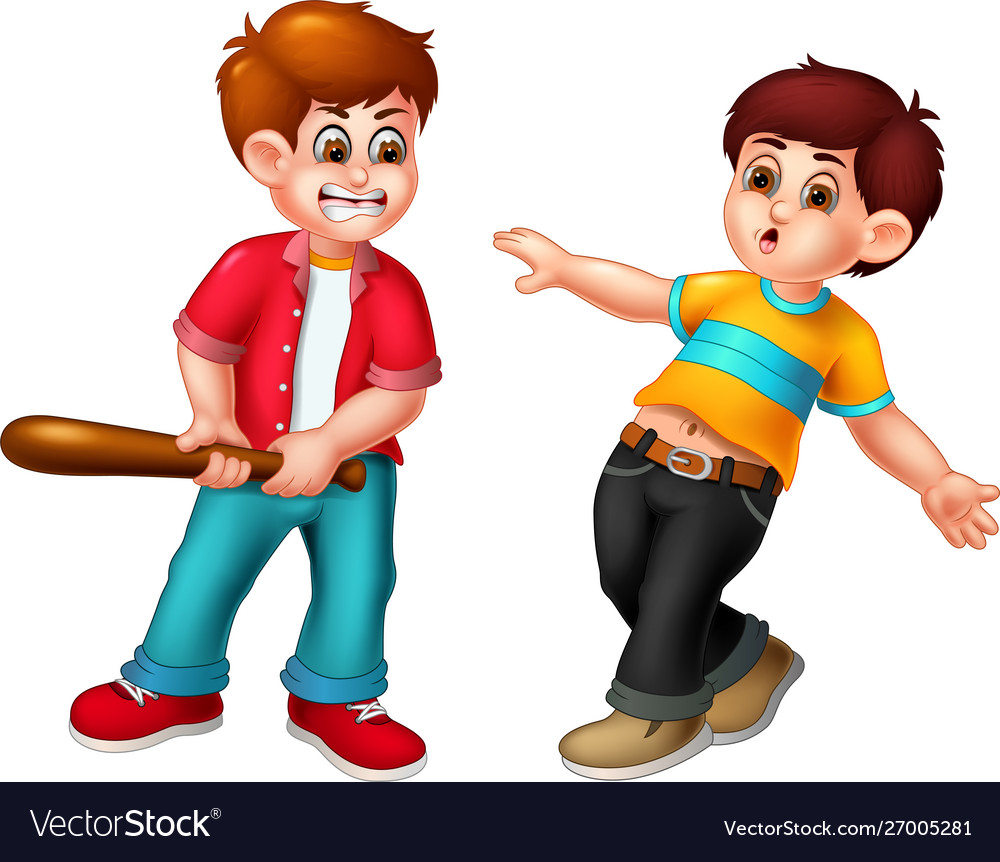 Fighting boys Royalty Free Vector Image - VectorStock