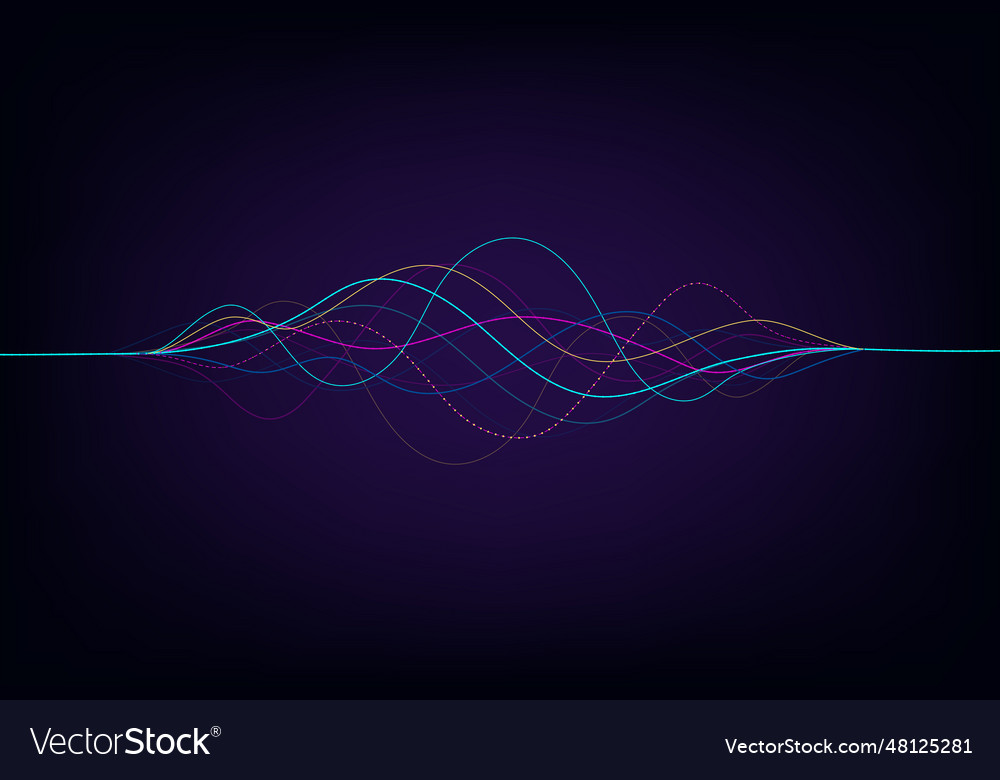Wave lines flowing dynamic artificial vector image Wave lines flowing dynamic artificial