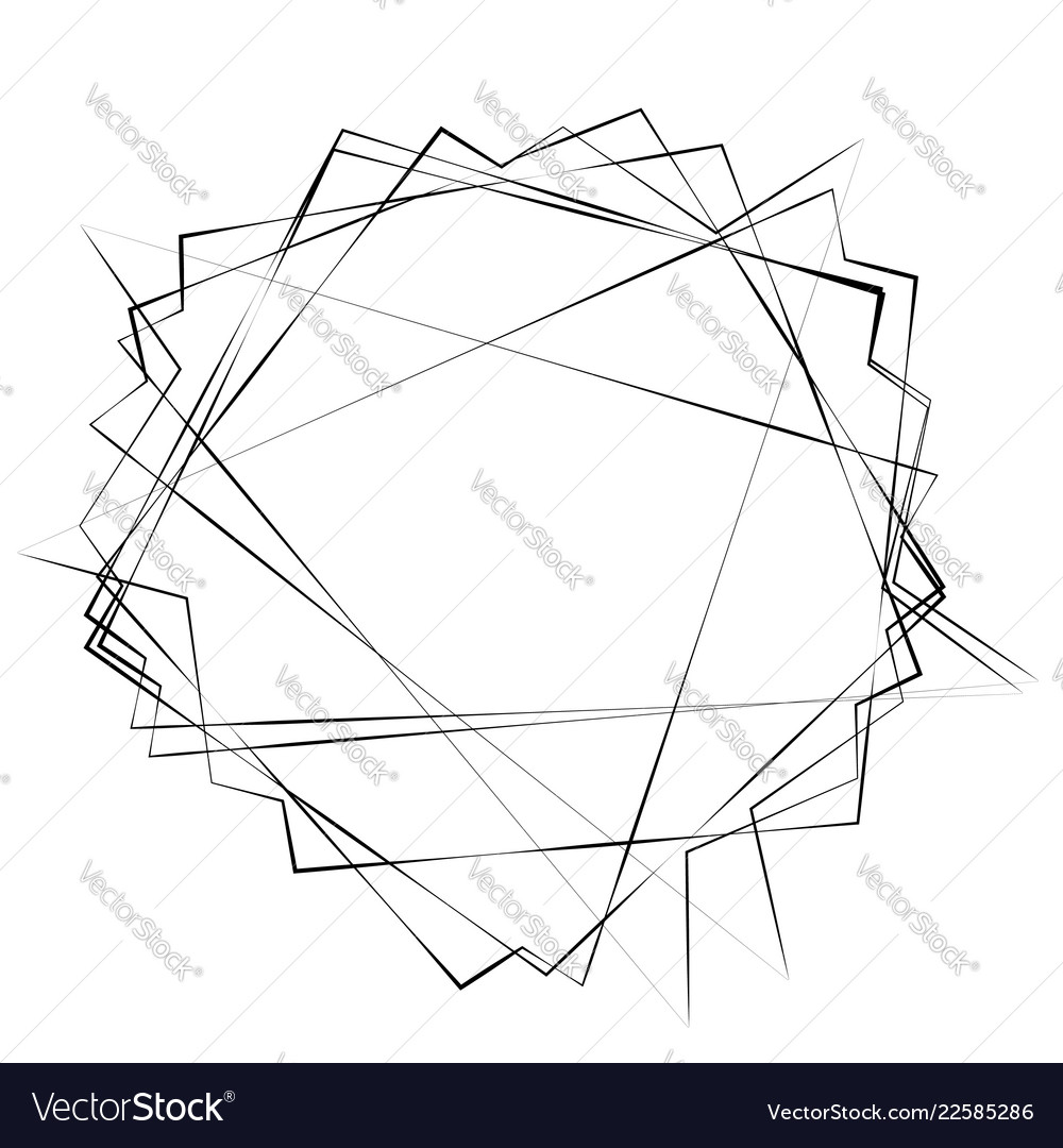 Abstract monochrome element with thin vector image Abstract monochrome element with thin