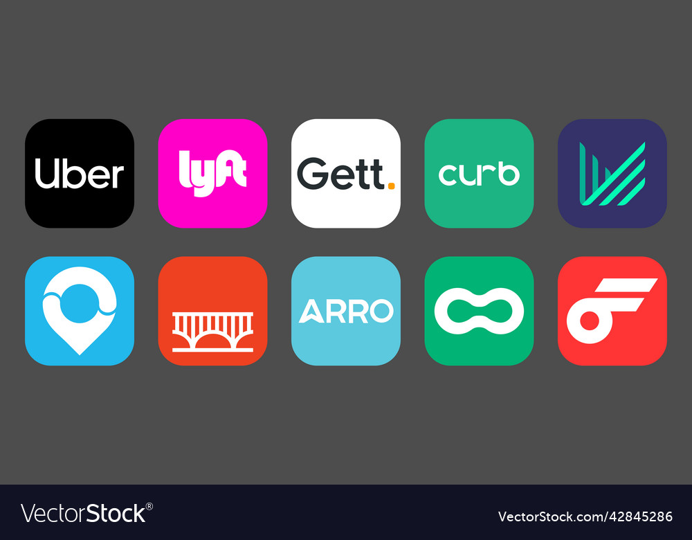 Best ridesharing apps for 2022 Royalty Free Vector Image