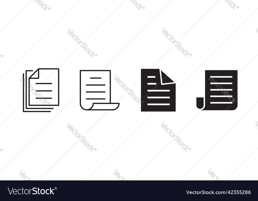 Document icon design element suitable