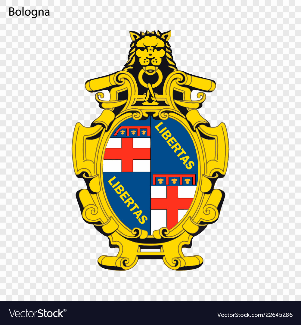 Emblem of bologna city italy