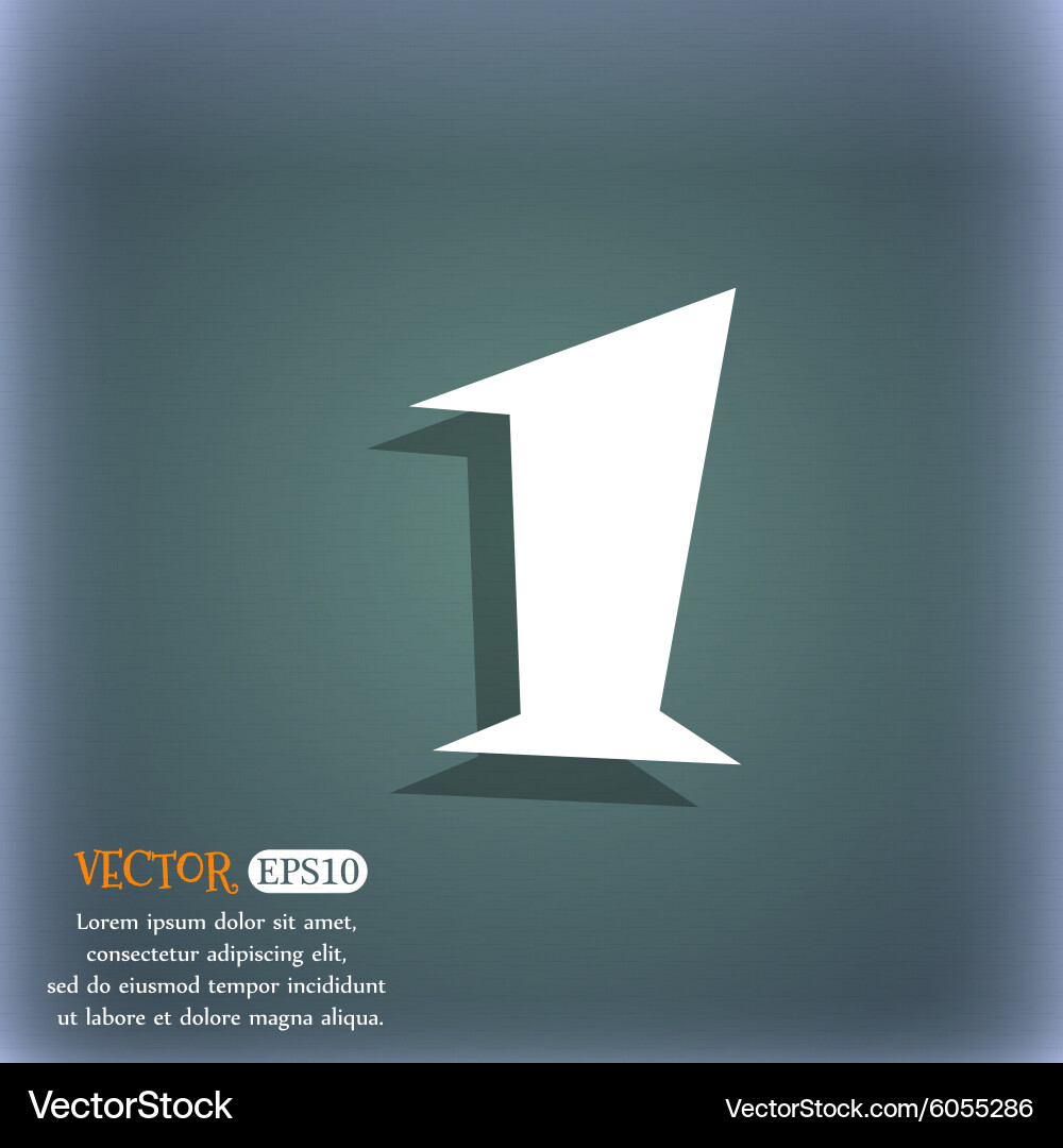 First place award sign winner symbol step one Vector Image