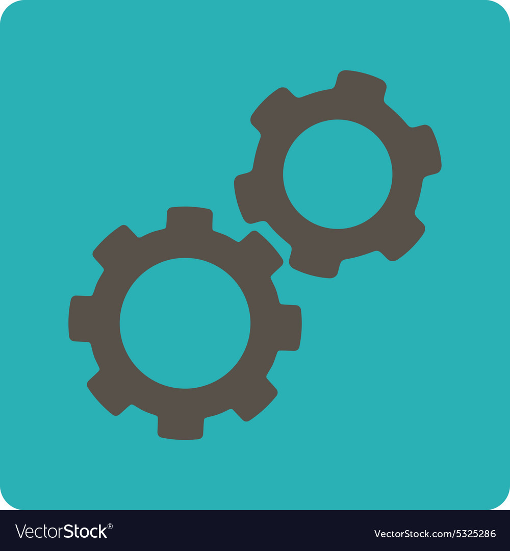 Gears icon from commerce buttons overcolor set