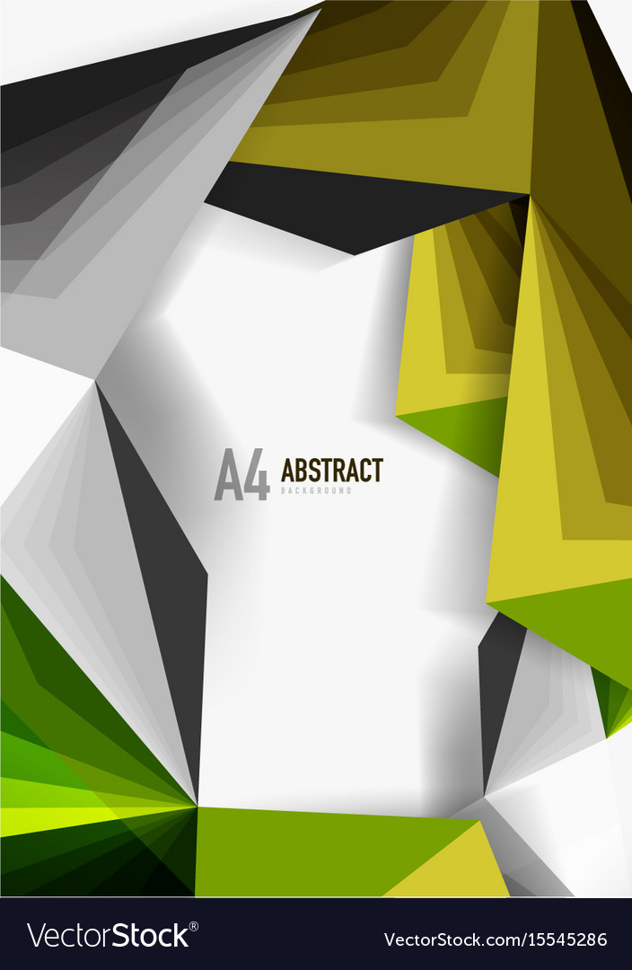 Low poly style 3d triangle line
