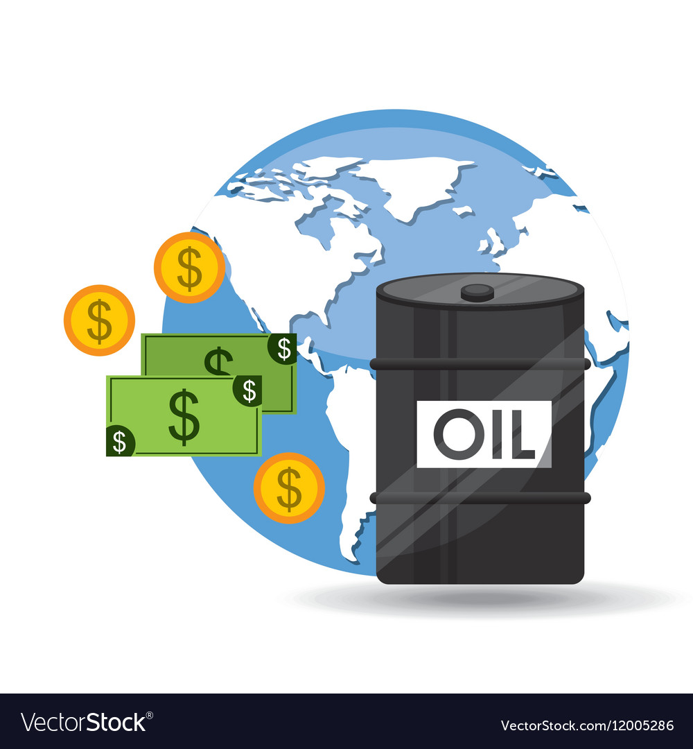 Oil and petroleum industry global money Royalty Free Vector