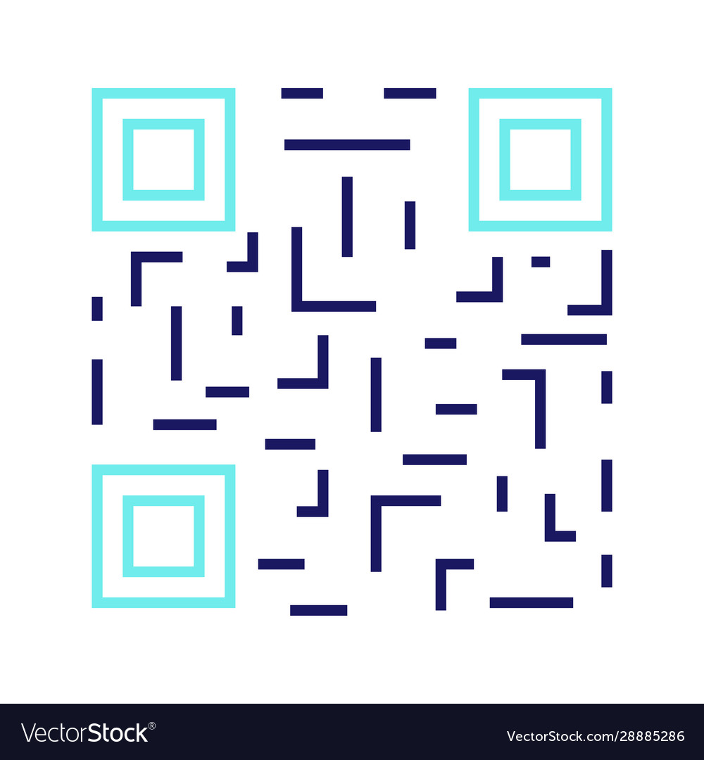 Qr code color icon vector image Qr code color icon