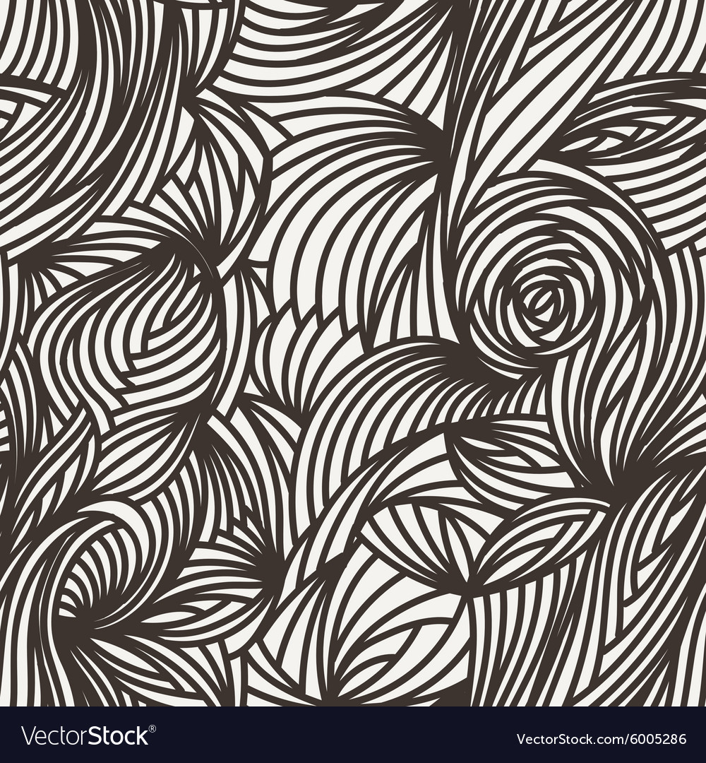 Seamless abstract pattern of curled lines