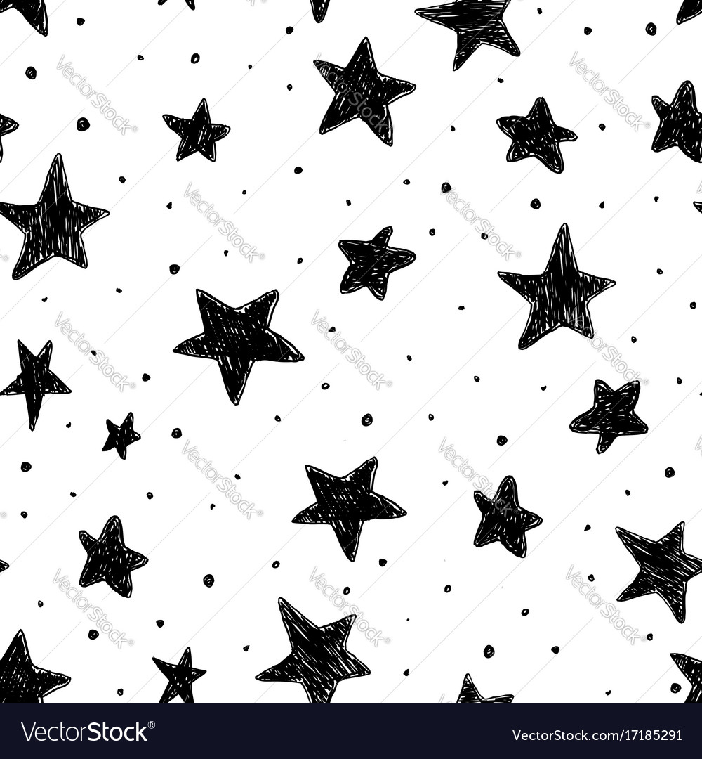 Beautiful monohrome black and white seamless sky Vector Image