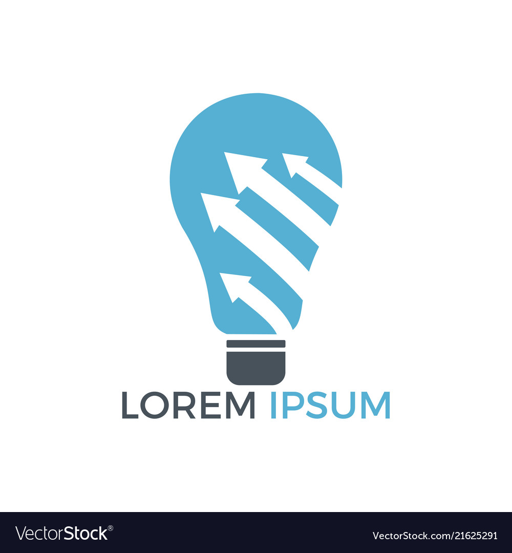 Leuchte mit Pfeil Logo Design