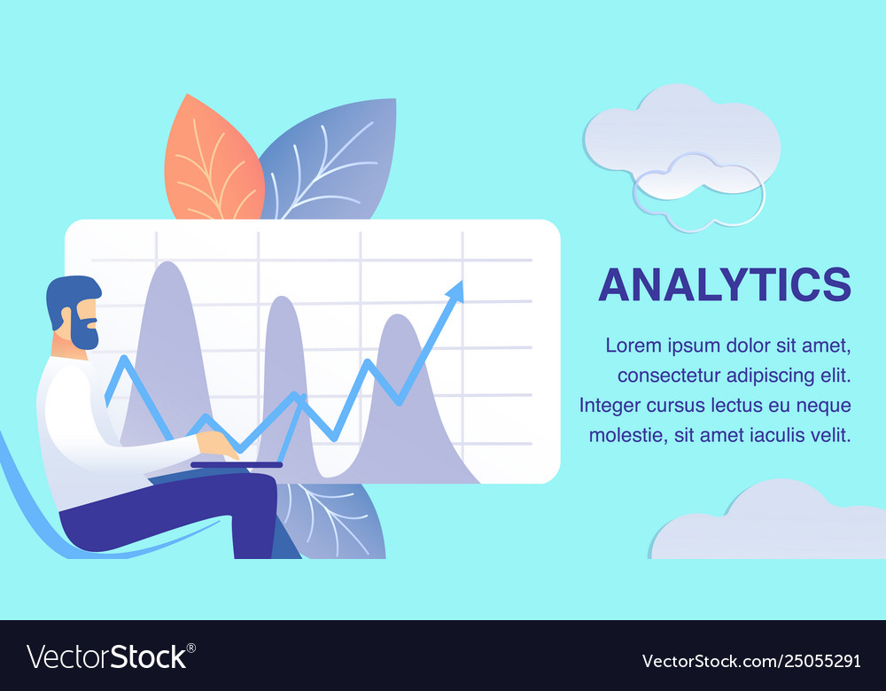 Business Analytics Flat Banner Template Royalty Free Vector