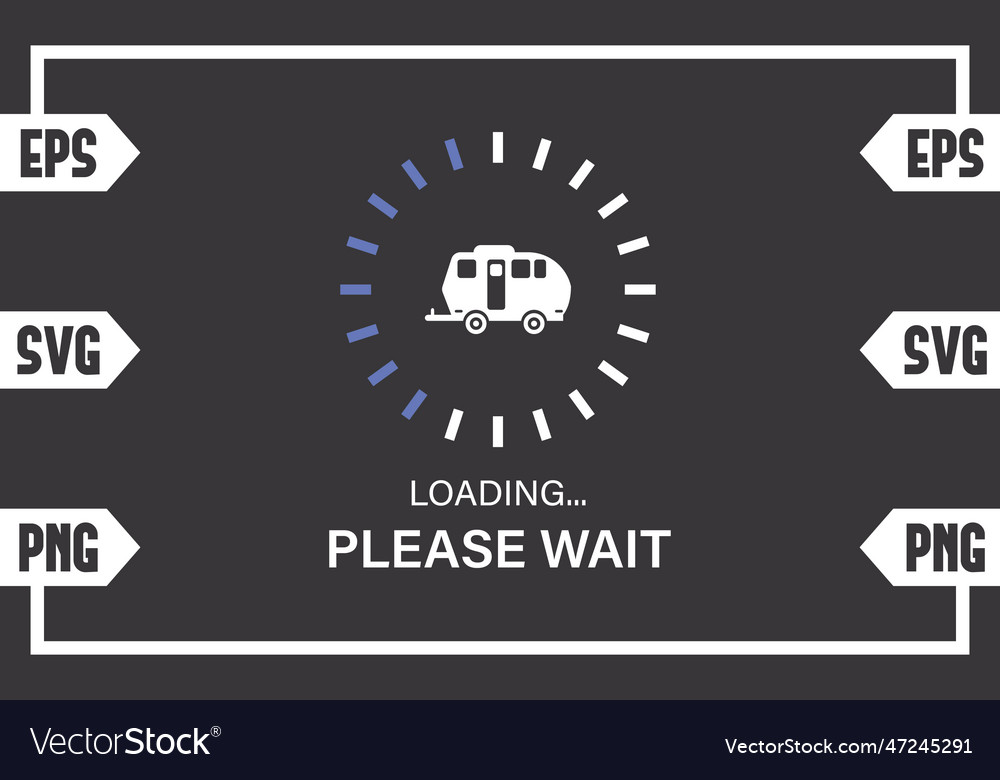 Camping caravan loading please wait