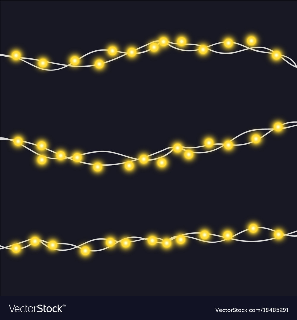 Christmas tree string garland isolated Royalty Free Vector