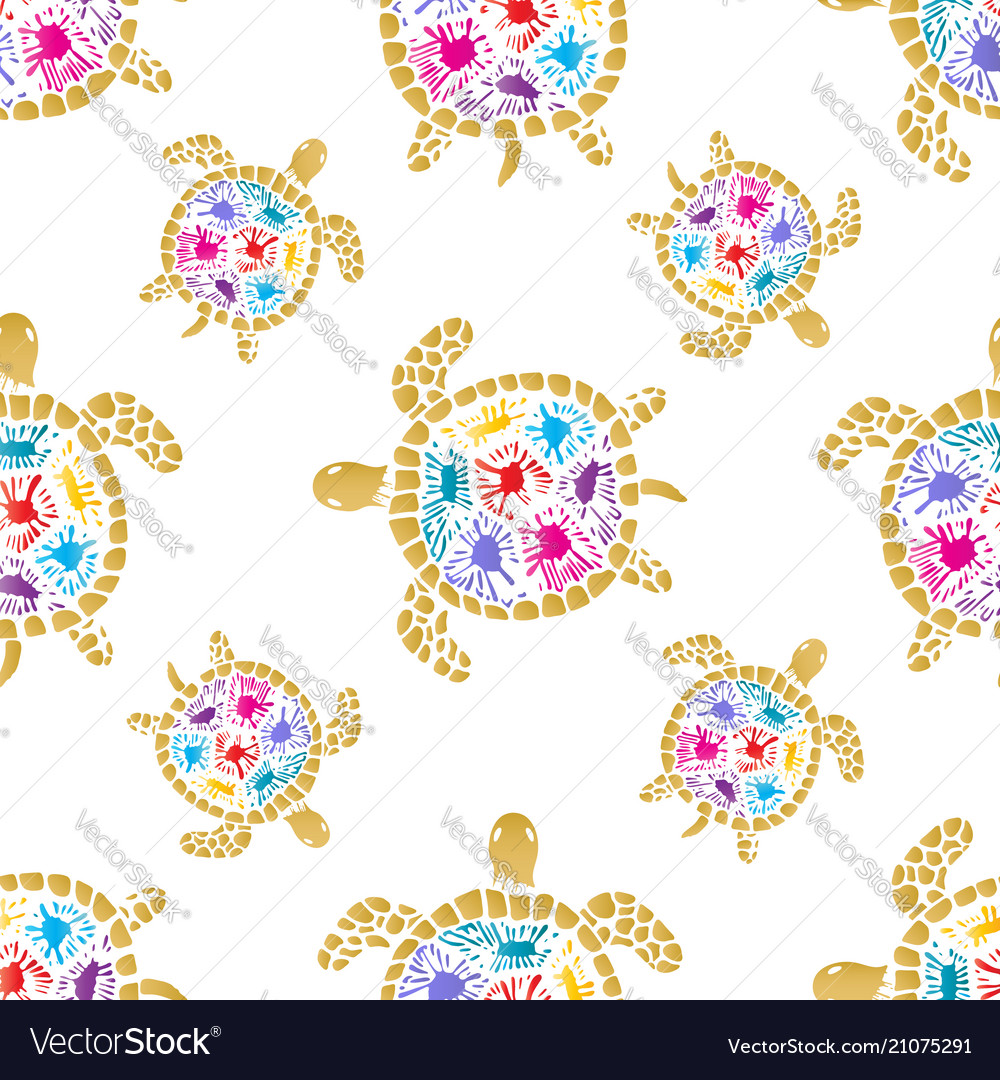Colorful Sea Turtle Shell Pattern