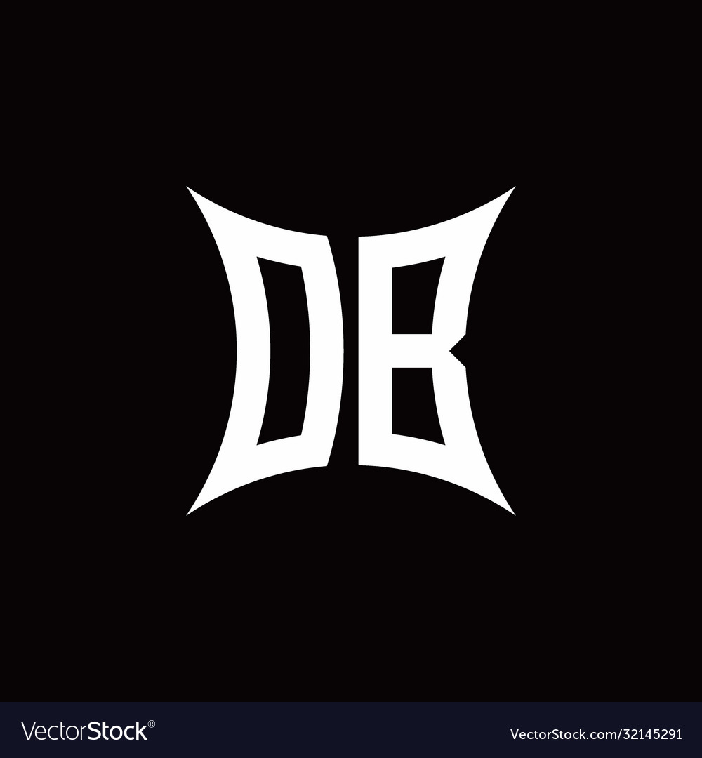 Db monogram logo with sharped shape design