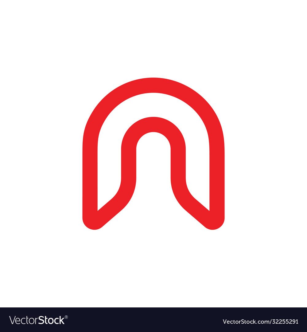 Letter n simple geometric line logo