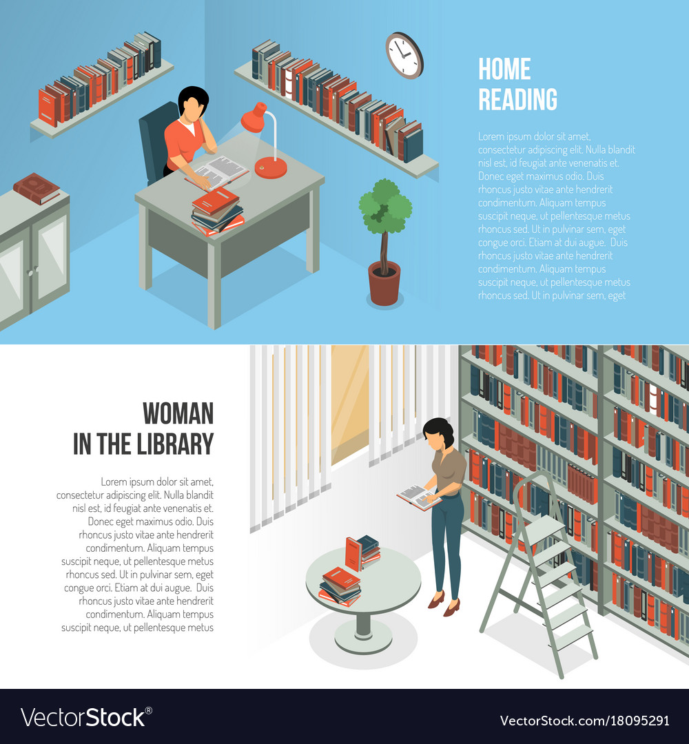 Library hours banners set Royalty Free Vector Image