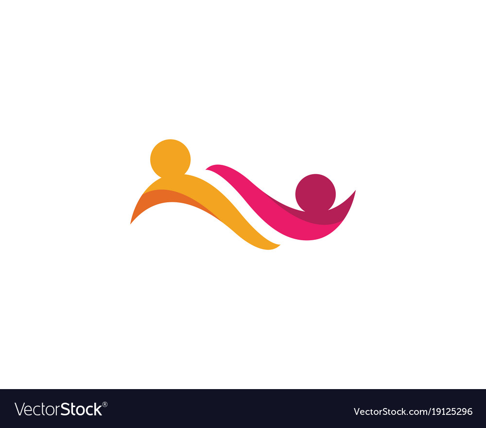 Adoption and community care logo template icon