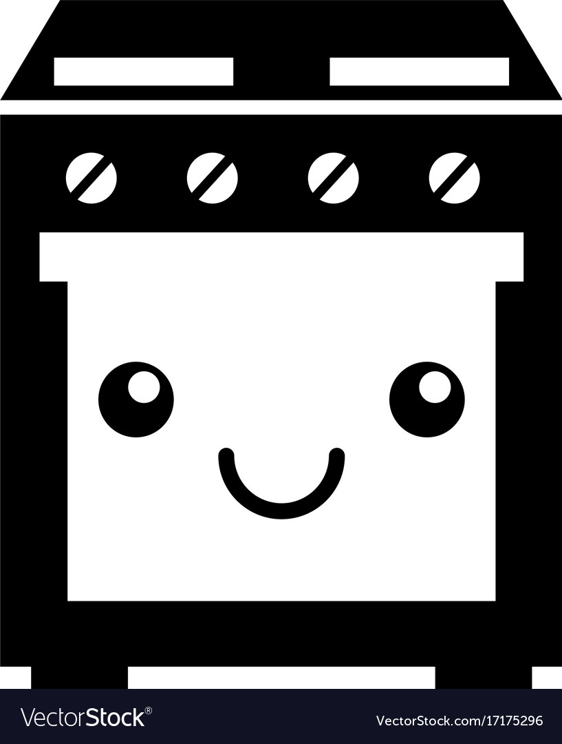 cartoon cute stove oven