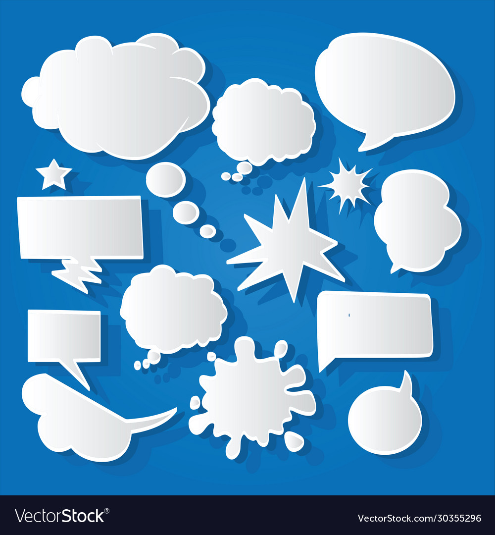Comic bubble speech balloons cartoon