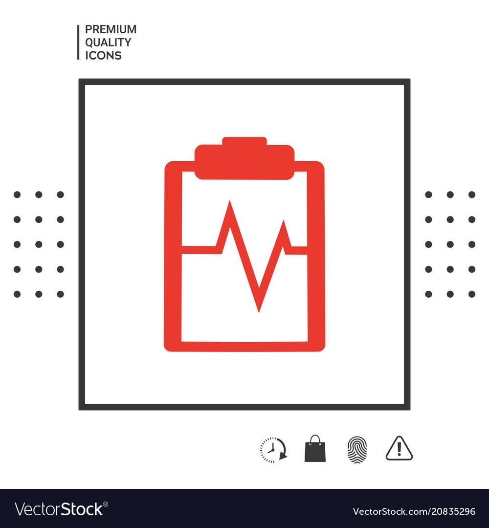 Electrocardiogram icon symbol