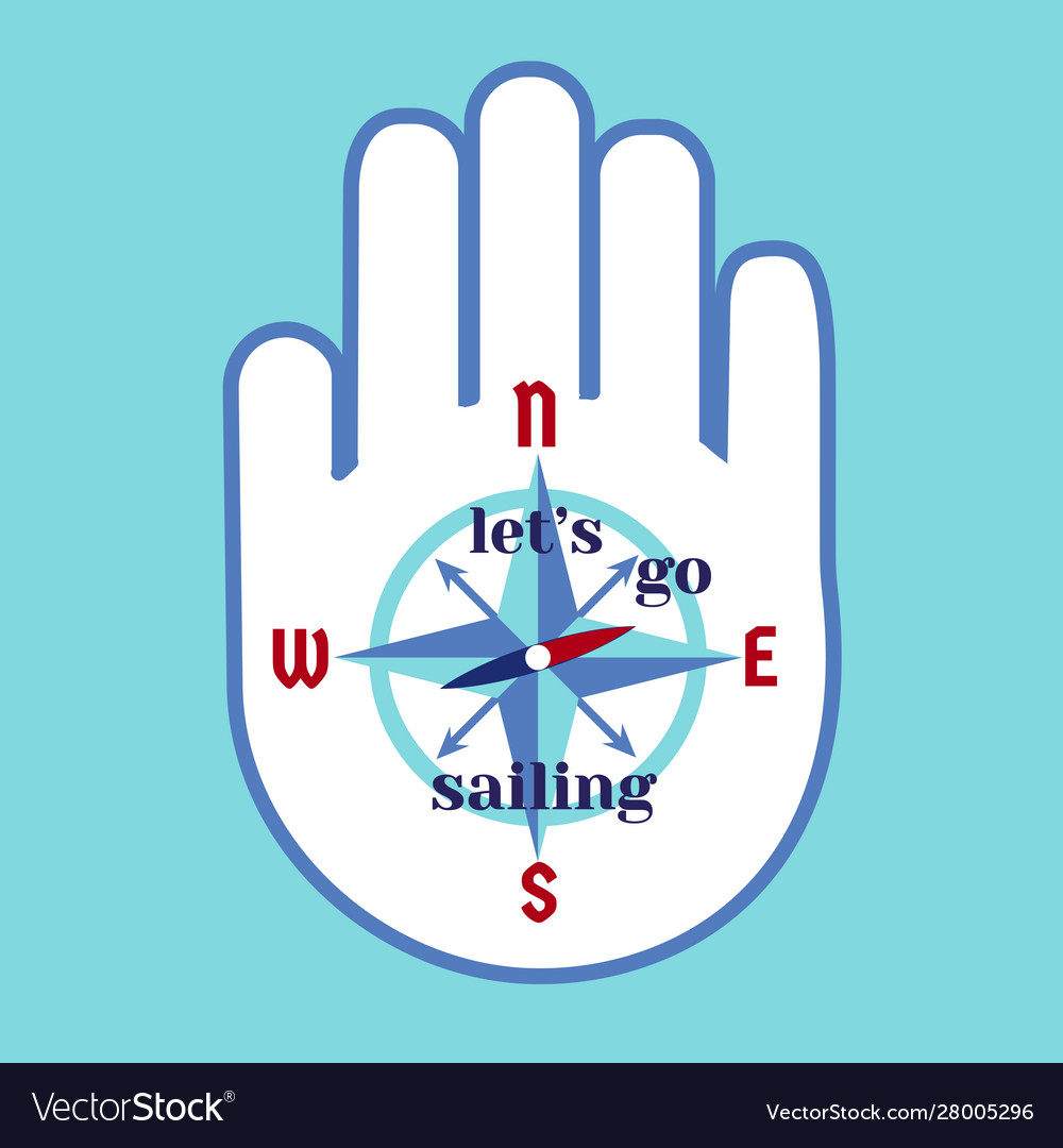 Go sailing design vector image Go sailing design