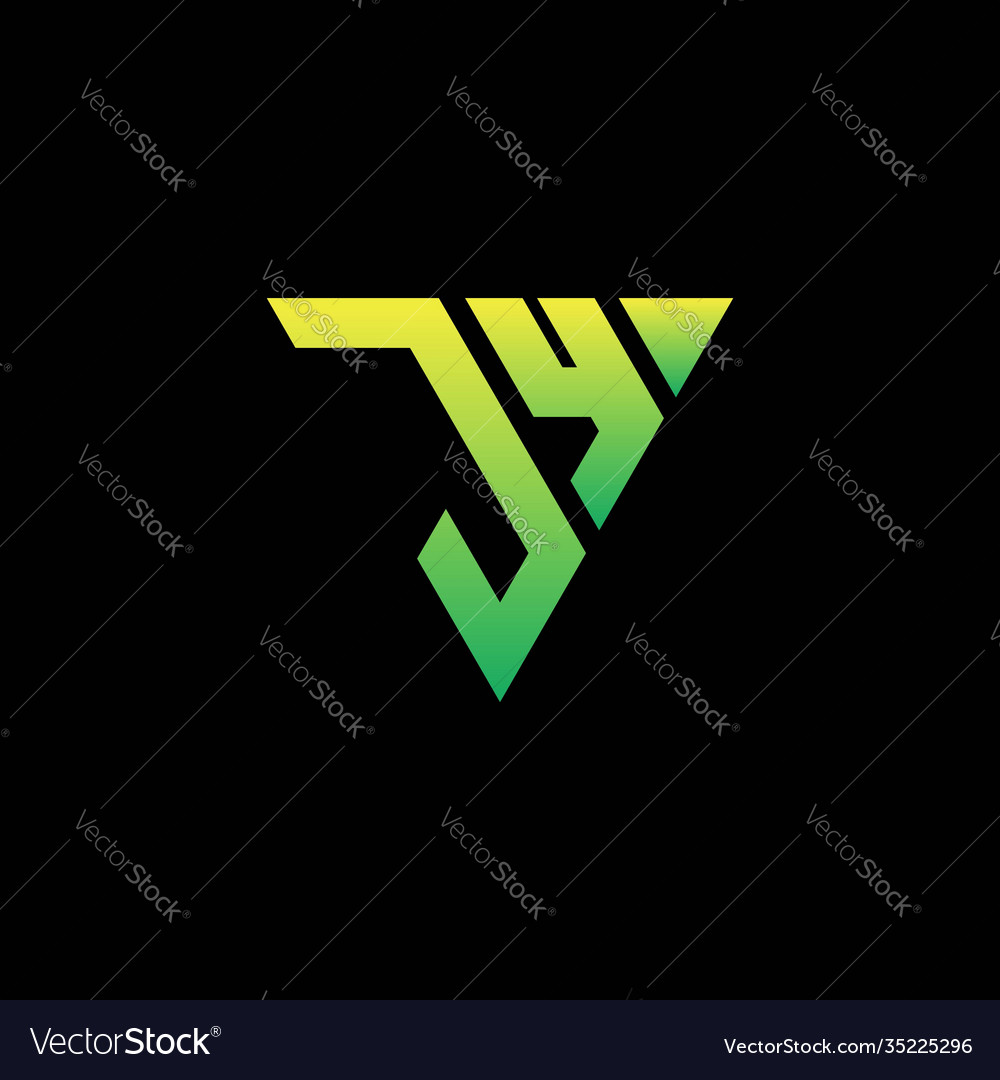 J y Initial Dreieck Logo Monogramm