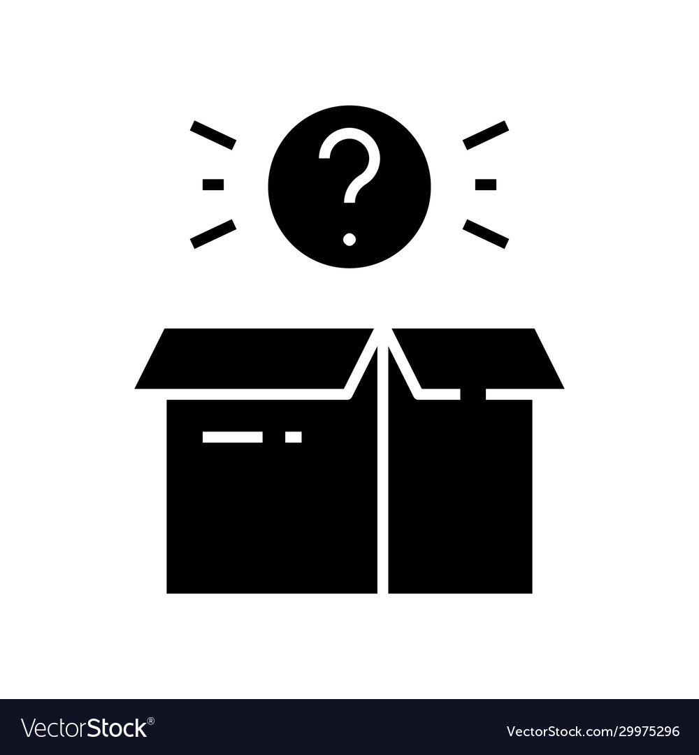 Suspense black icon concept Royalty Free Vector Image