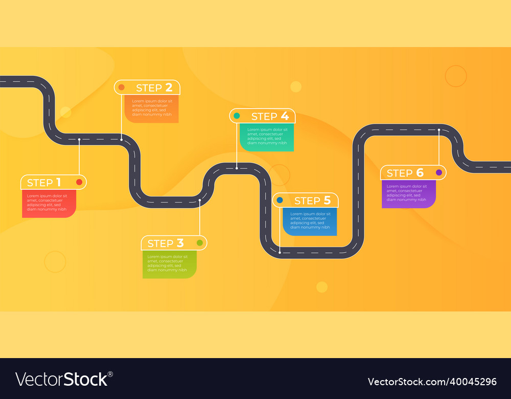 Timeline infographics template workflow process vector image Timeline infographics template workflow process