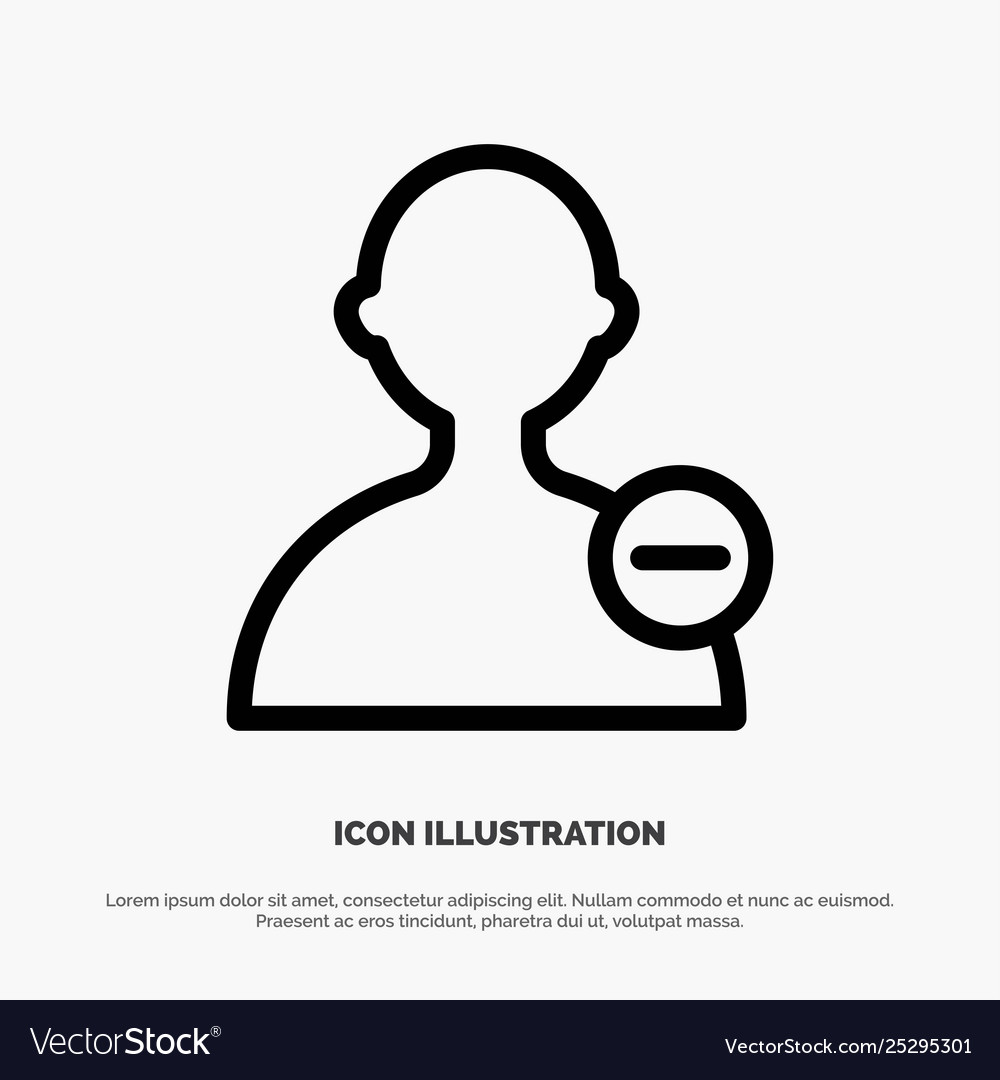 Basic interface user line icon vector image Basic interface user line icon