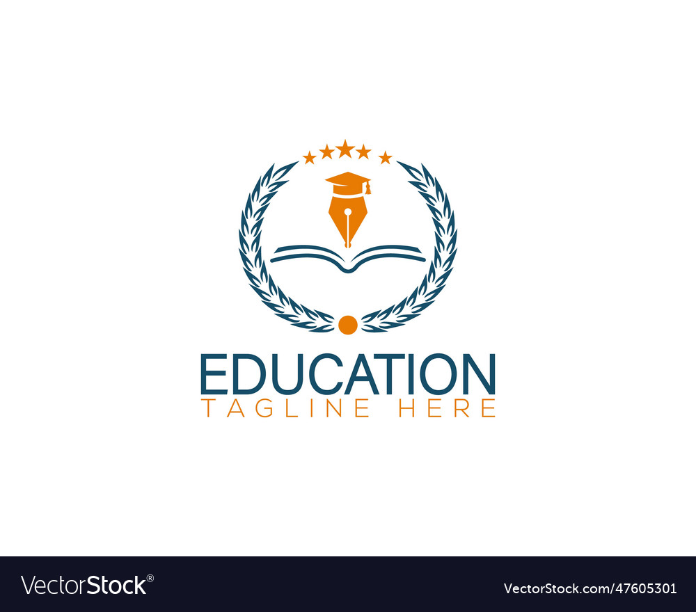 Creative university logo design concept Royalty Free Vector