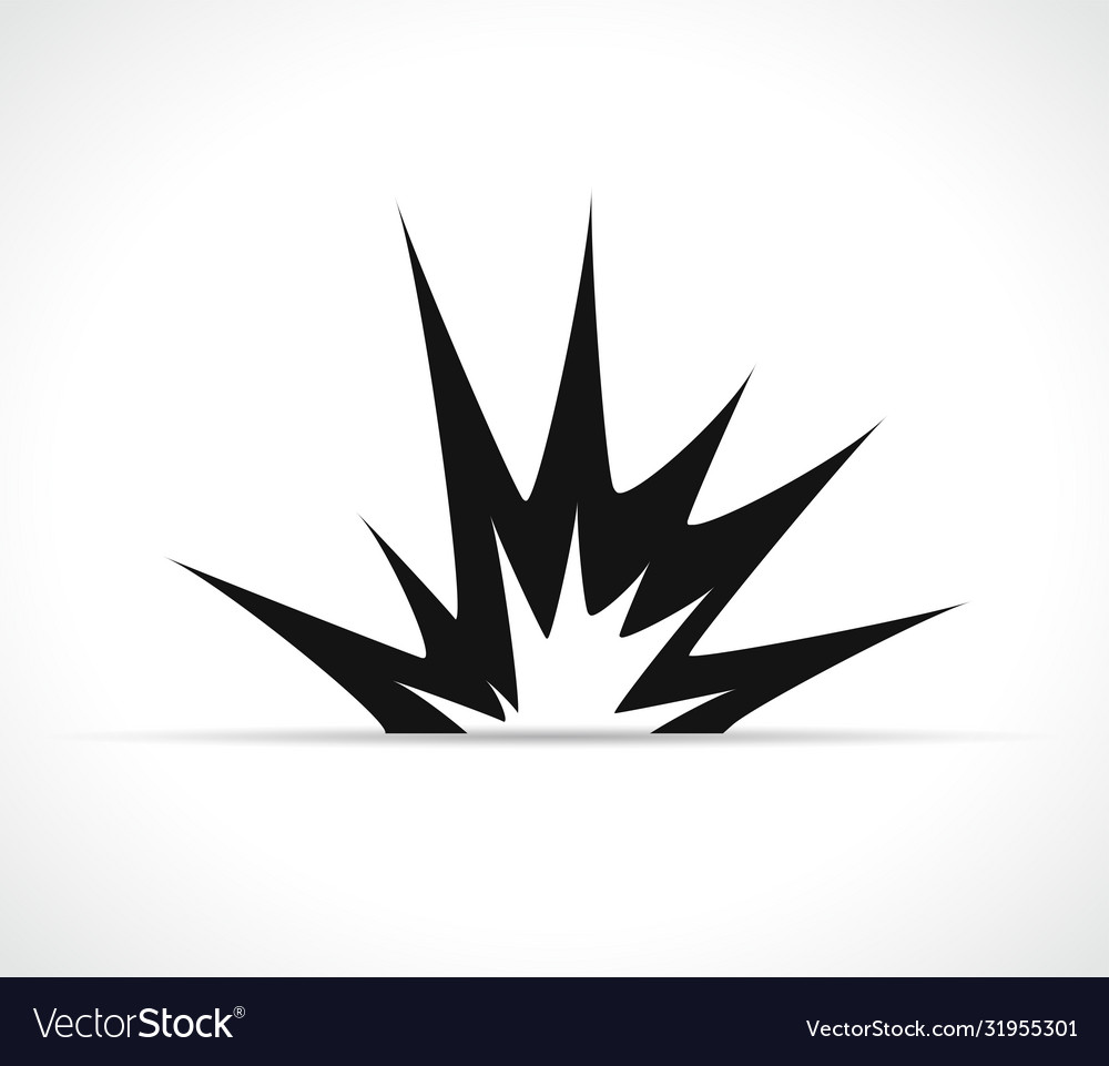 Explosion icon black design Royalty Free Vector Image