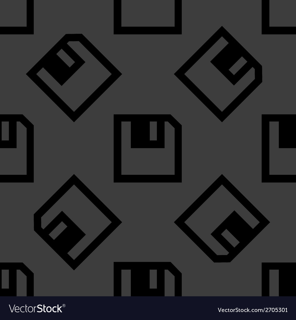 Floppy disk web icon flat design seamless pattern